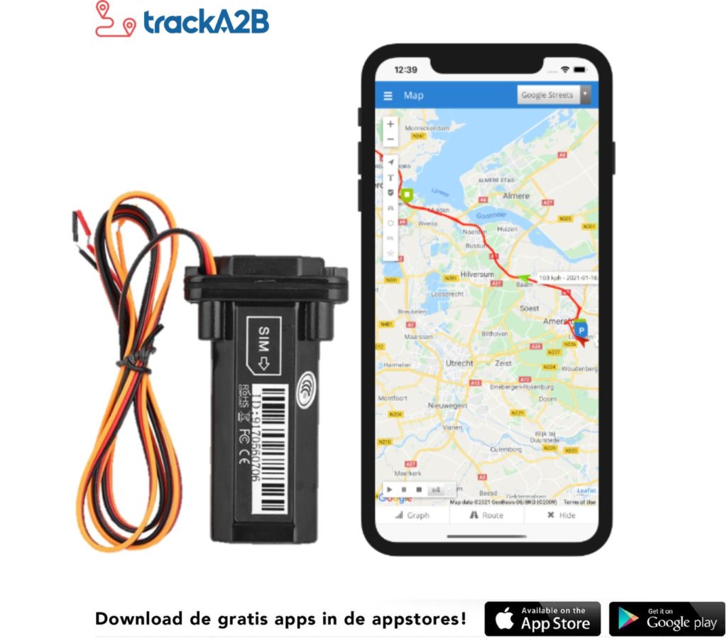 TrackA2B Auto/Scooter GPS Tracker Auto Beveiliging Professionele